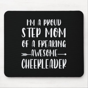Funny I'm A Proud Cheer Step Mum Of A Cheerleader  Mouse Mat