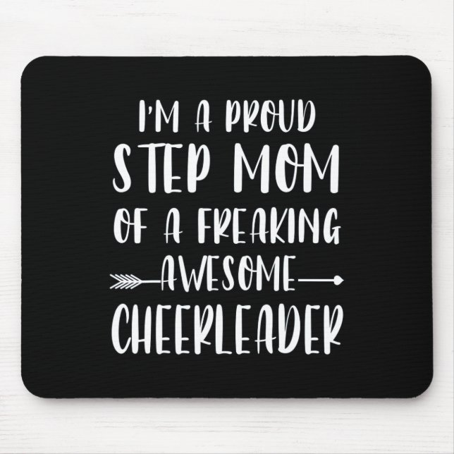 Funny I'm A Proud Cheer Step Mum Of A Cheerleader  Mouse Mat (Front)
