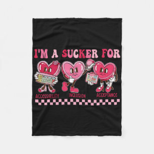 Funny I'm A Sucker For My Patients Inclusion Slp V Fleece Blanket
