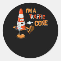 Funny I'm a Traffic Cone Lazy Halloween Costume La
