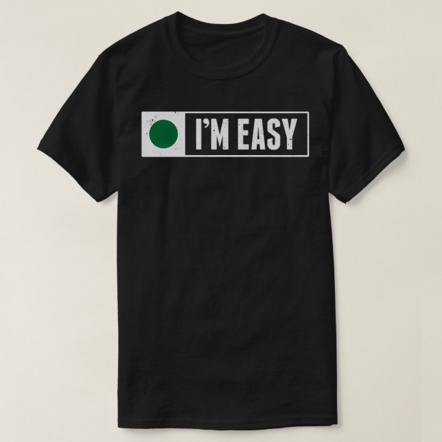 Funny Im Easy Snowboard Ski Mountain Sign Retro Vi T-Shirt (Design Front)
