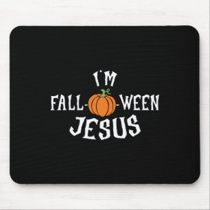 Funny I'm Fall-o-ween Jesus Halloween Fall Pumpkin Mouse Mat