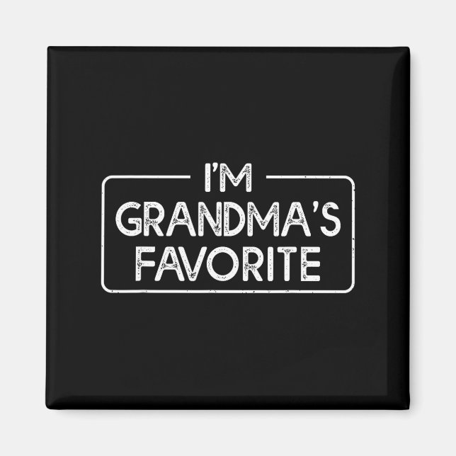 Funny I'm Grandma's Favorite Grandson Granddaughte Magnet (Front)