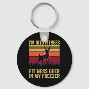 Funny I'm Into Fitness Fitness Deer In My Freezer Key Ring