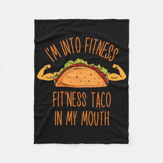 Funny I'm Into Fitness  Fleece Blanket (Front)