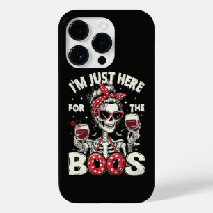 Funny I'm Just Here for The Boos Skeleton Case-Mate iPhone 14 Pro Case