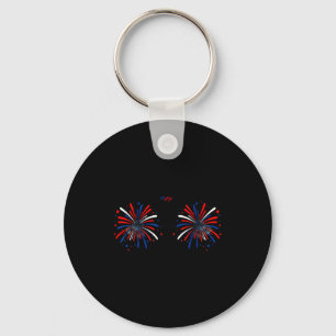 Funny I'm Just Here For The Fireworks 4th Of July Key Ring