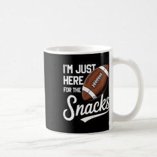 Funny I'm Just Here For The Snacks Football  Coffee Mug