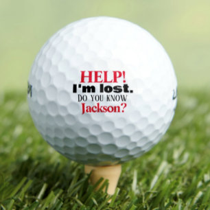 Funny I'm Lost Personalised Golf Balls