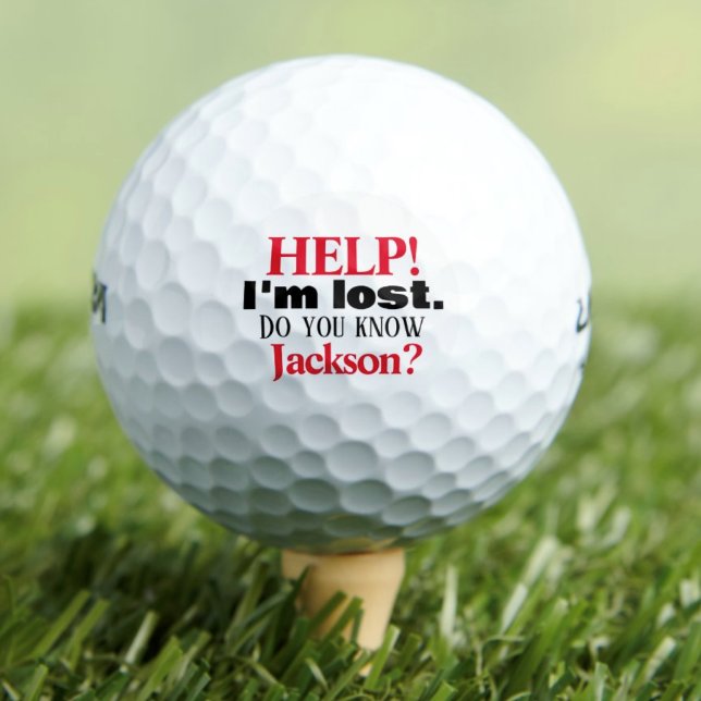 Funny I'm Lost Personalised Golf Balls (Creator Uploaded)