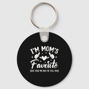 Funny I'm Mom's Favorite Son Daughter In Law Favor Key Ring