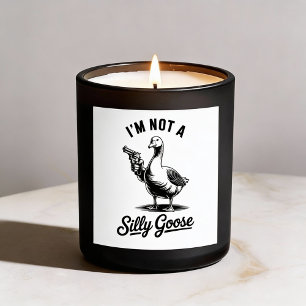 Funny "I'm Not a Silly Goose" with Gun Meme  Classic Round Sticker