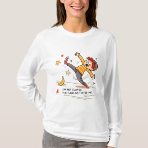 Funny "I'm Not Clumsy" Banana Peel Cartoon T-Shirt