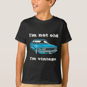 Funny Im Not Old Im Vintage Clic Blue Car  T-Shirt