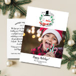 Funny I'm on Santa's Good List Christmas Photo Postcard<br><div class="desc">Spread holiday cheer with this fun postcard featuring your horizontal photo accented with a hand drawn "I'm on Santa's Good List" typography graphic. The backside features space for a typed holiday note or delete and leave space to handwrite one. Also add your return address. Fun and festive yet simple and...</div>
