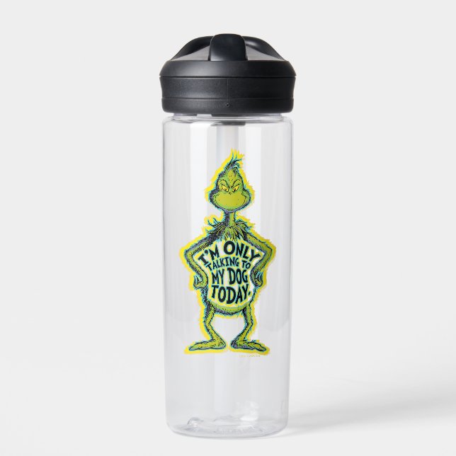 Funny I'm Only Talking to My Dog Water Bottle (Front)