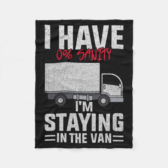 Funny I'm Staying In Tha Van Phasmophobia Man Wome Fleece Blanket (Front)