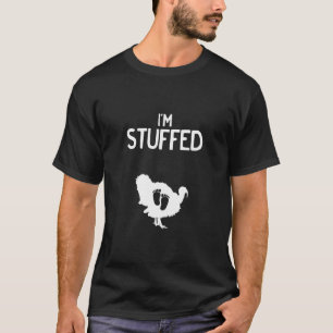 Funny I'M Stuffed Thanksgiving Pregnancy Announcem T-Shirt