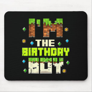 Funny I'm The Birthday Boy Video Gamer Pixel Birth Mouse Mat