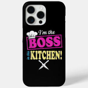 Funny Im The Boss In This Kitchen T-shirt Cooking iPhone 15 Pro Max Case