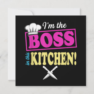 Funny Im The Boss In This Kitchen T-shirt Cooking Invitation