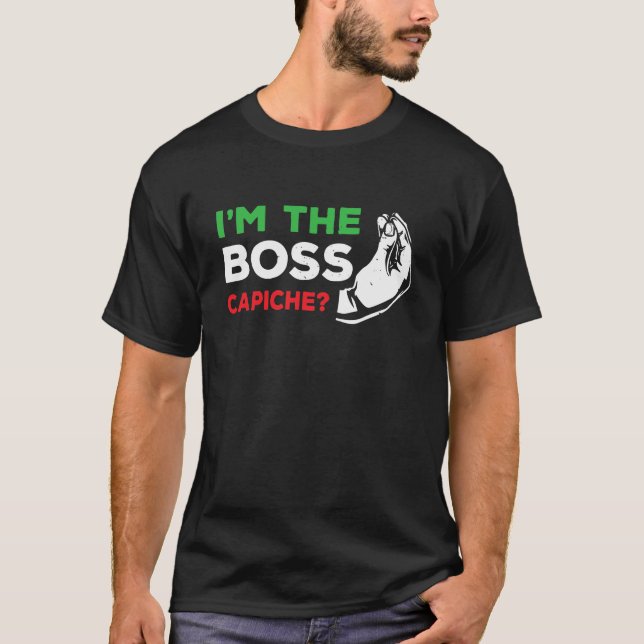 Funny I'm The Boss Italian Nonna Nonno  T-Shirt (Front)