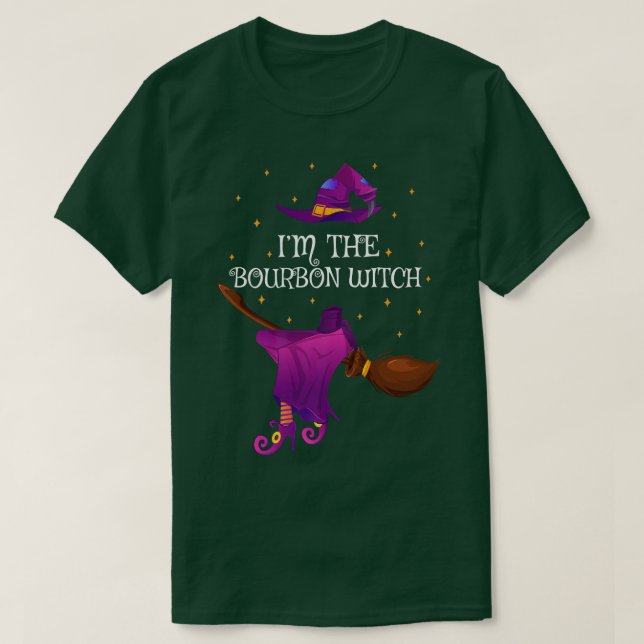 Funny Im The Bourbon Witch Halloween 4200420  T-Shirt (Design Front)