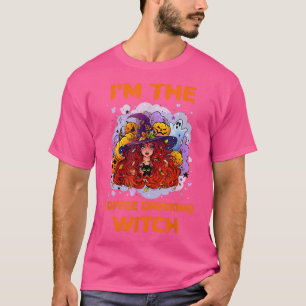 Funny Im The Coffee Drinking Witch Halloween 42704 T-Shirt