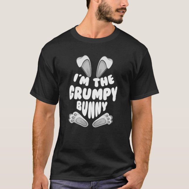 Funny I'm The Grumpy Bunny Gift Men Women Kids Eas T-Shirt (Front)