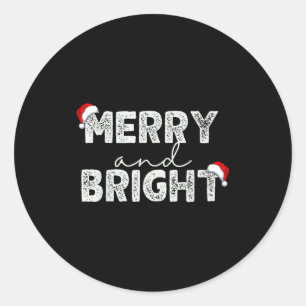 Funny I'm Trying To Feel Merry And Bright Couples Classic Round Sticker