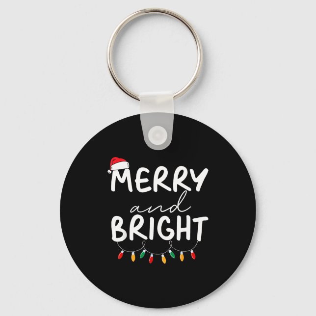 Funny I'm Trying To Feel Merry Xmas Bright Matchin Key Ring (Front)