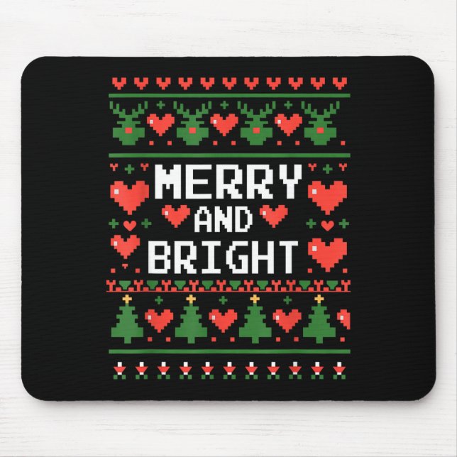 Funny I'm Trying To Feel Merry Xmas Bright Matchin Mouse Mat (Front)