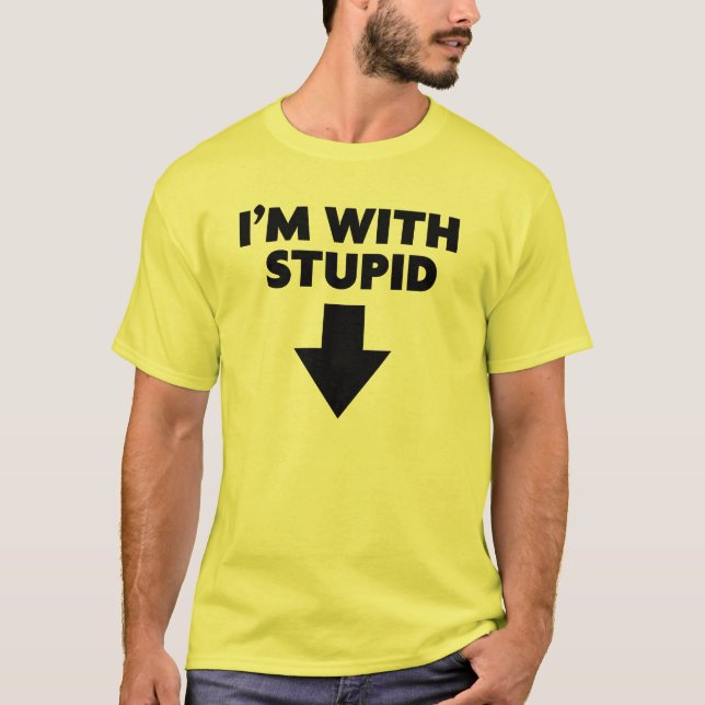 Funny "I'm With Stupid" Men's T-Shirt (Front)