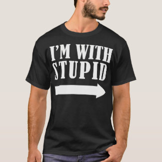 Funny I'M With Stupid Red 	 Funny Christmas Gift T-Shirt