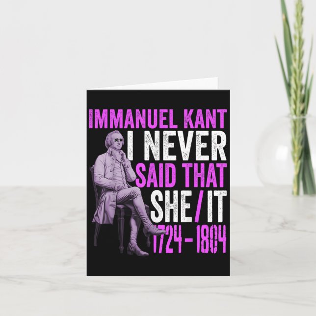 Funny Immanuel Kant Quote Philosophy Lover Graduat Card (Front)