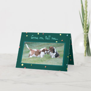 Funny "In Dog Years" Birthday Card w/Basset Hounds