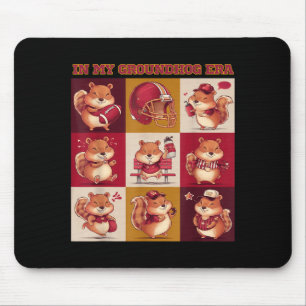 Funny In My Groundhog Era Football Happy Groundhog Mouse Mat