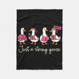 Funny In October We Wear Just A Strong Goose Breas Fleece Blanket
