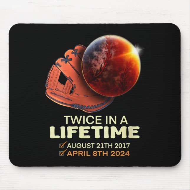 Funny In Womens Solar Eclipse Twice Lifetime Mouse Mat (Front)