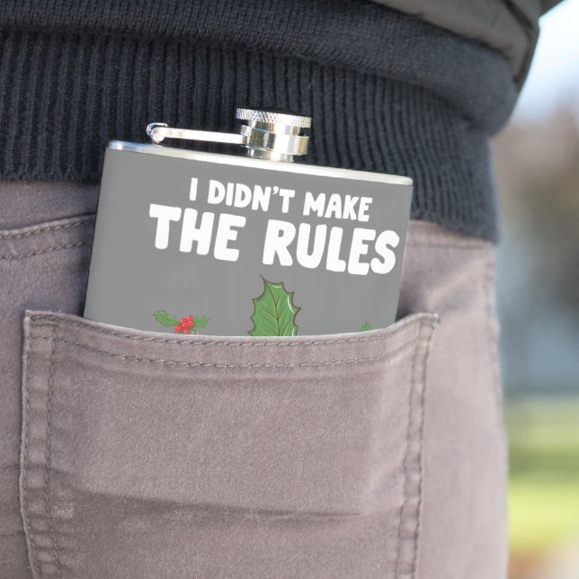 Funny Inappropriate Christmas Adult I Didnt Make Hip Flask (In Situ)