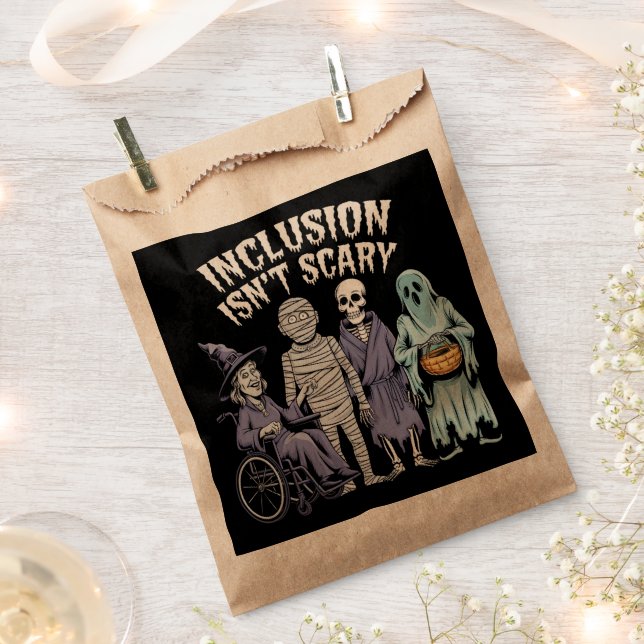 Funny Inclusion Isn't Scary Teacher Halloween 2024 Favour Bags (Clipped)