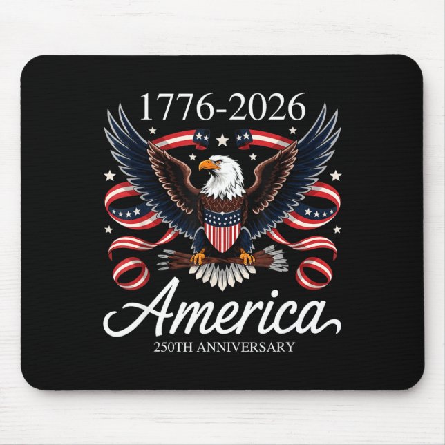 Funny independence day 4th of july 1776-2026 250th mouse mat (Front)