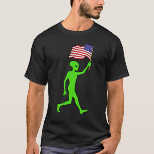 FUNNY Independence Day ALIEN 4th of July T-Shirt