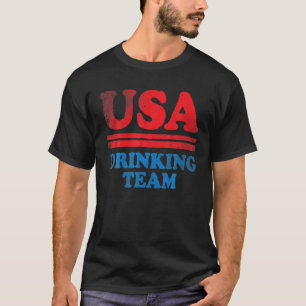 Funny Independence Day apparel USA Drinking Team 4 T-Shirt