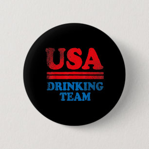 Funny Independence Day apparel USA Drinking Team 6 Cm Round Badge