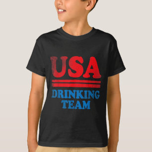 Funny Independence Day apparel USA Drinking Team T-Shirt