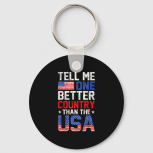 Funny independence day patriotic american flag 4th key ring