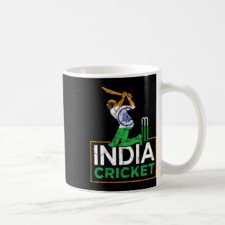 Funny India Flag Cricket Supporters Tee Indian Cri Coffee Mug