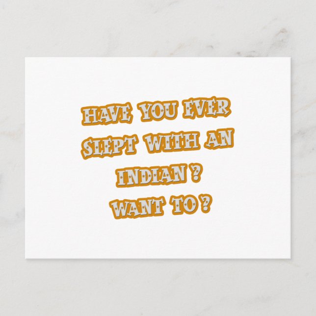 Funny Indian Pick-Up Line Postcard (Front)
