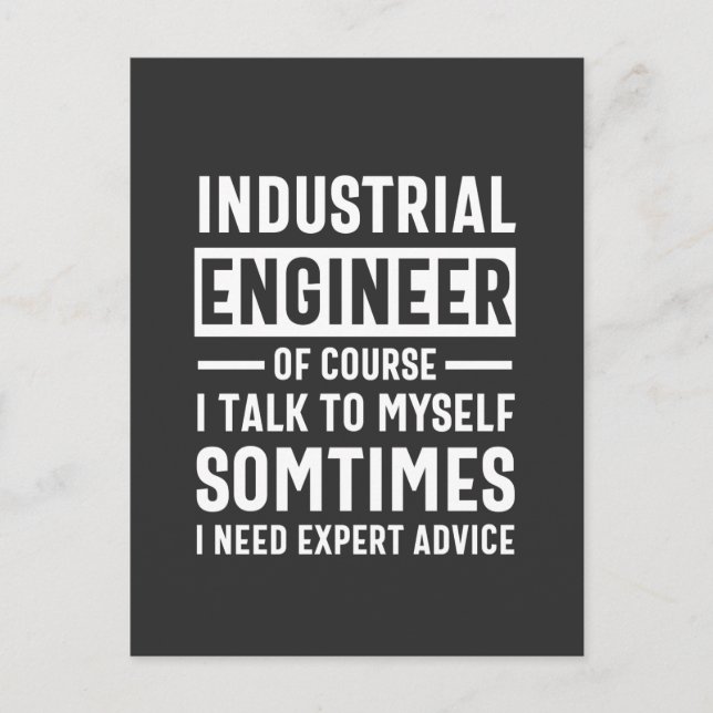 Funny Industrial  Engineer Gift Postcard (Front)